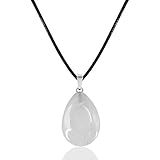 cotigo- Collar Mujer con Colgante Piedra Natural -Collar Piedra Natural Forma Gotita con Hilo...