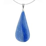 Colgante Lagrima de Cuarzo Azul Minerales y Cristales, Belleza energética, Meditacion, Amuletos...