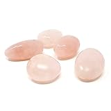 Cuarzo Rosa Piedra Natural Pulida - Set de 5 piedras con propiedades curativas