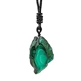 Decorhome Collar de - Colgante de encaje verde malaquita para mujer | Collar portátil de encaje con...