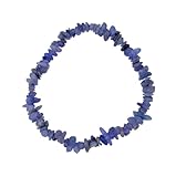 Taddart Minerals - Pulsera de piedras preciosas naturales de tanzanita en hilo elástico de nailon -...
