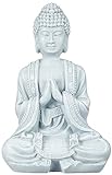 Zen Buda estatuilla Meditación Luz SBM2 2 Piedra Gris 10 x 5 x 12,5 cm