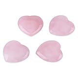 Piedra semipreciosa de decoración, curativa, de cuarzo rosa, tallada en forma de corazón, piedra,...