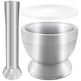 Xpieoyrm Acero Inoxidable Mortero Cocina Juegos de Mortero y Mano, Mortero Cocina con base...