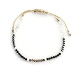 BALIPURA 2 MM Cuentas PEQUENAS Pulsera Aura Enraizar - Turmalina Negra, Hematita, Cuarzo Cristal y...