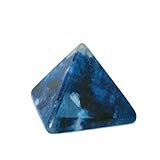 Mina Heal Crystal Pyramid of Natural Blue Sodalite Chakra Piedra curativa, 1.5 Pulgadas