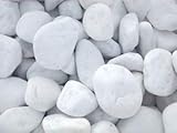 Saco Piedra Decorativa Jardin Canto RODADO Blanco Puro 40-60 MM 20 KG