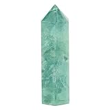 Mumusuki Cuarzo de Cristal Fluorita Verde Natural Columna de Cristal Hexagonal Fluorita Energía...