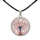 Collar unisex de árbol de la Vida con Colgante Piedra Natural Energeticas - Distintas Piedras...