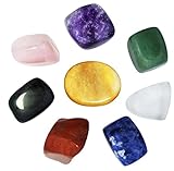 Mina Heal Juego de 8 piedras de chakra, cristales curativos, para meditación de cristal, reiki o...