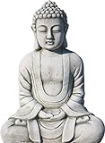 AnaParra Estatua Buda Tissa del Éxito Figura Decorativa para Jardín o Exterior Hecho de Piedra...