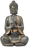 zen' Light grande estatua Buda mediación, resina, Bonze, 37.5 x 15 x 24 cm