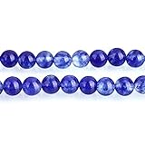 Perlas redondas de cuarzo azul en forma de sandía, perlas redondas de 6 mm y 8 mm, cuarzo sandía,...