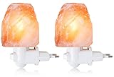 OHLGT Lámpara de sal del Himalaya de la noche de la lámpara de cristal de la luz de la sal...