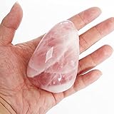 1 piezas de cristal de Cuarzo rosa Piedra Cristales de sanación, Piedra de energía, Paquete de...