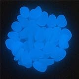 Piedras decorativas que brillan en la oscuridad, 100 unidades, 1,5-3 cm, color verde/azul, azul,...