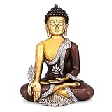 CraftVatika 1 pies Grande Estatua de latón de Buda Tíbet Sakyamuni Medicina Buda Idol- Hecho a...
