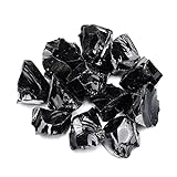 JSDDE Cristales de obsidiana negra natural, piedras preciosas crudas, cristal curativo Reiki,...