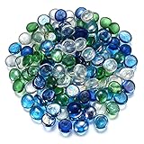 YITYDaMai 1000 g/200 Piezas Cuentas de Vidrio Guijarros, Piedras Decorativas Cristal Set, Piedras de...