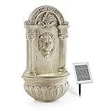 Blumfeldt Löwenstein - Fuente de Pared, Fuente de jardín Ornamental, Decorativa, Panel Solar y...