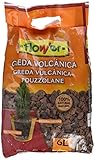 Flower Arlita - Greda volcánica, color marrón, 6 l