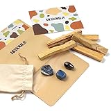 Palo Santo Premium 5ud + 3 Piedras Naturales Sodalita, Hematita, Cuarzo Azul + QR Contenido Digital...