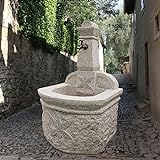 Gartentraum Elegante Fuente de Piedra de jardín con Adornos - Catania