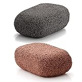 Piedra Pómez Vulcan - Pack de 2 unidades (Colores: Terracotta - Gris) - Elimina durezas y...