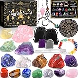 NCKIHRKK Piedras y Cristales, Juego de Chakra Stones Curativos con 7 Piedras Chakras, Piedras...