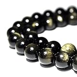 jartc - Perlas para Energy Pulseras Pulsera de Yoga, Pulsera DIY Perlas de piedra natural Obsidiana...