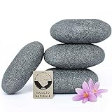 Piedras Calientes Pequeñas para Masaje [4 Unidades], Hot Stones de Basalto Auténtico Certificado...