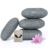 Piedras Calientes Pequeñas para Masaje [4 Unidades], Hot Stones de Basalto Auténtico Certificado...