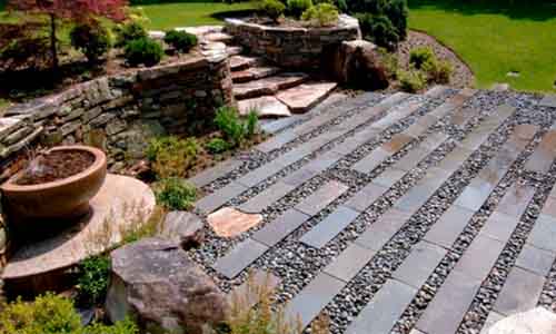 jardines con piedras blancas